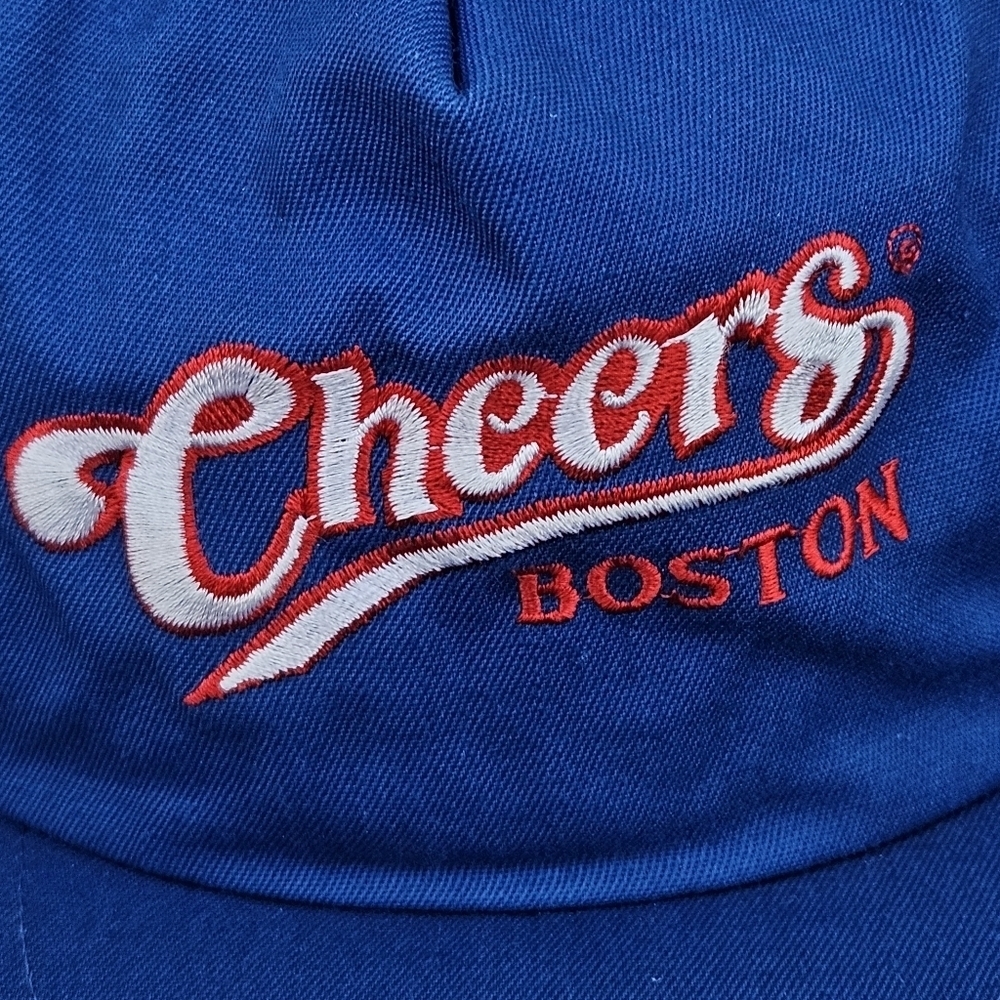 Vintage 90s Cheers Boston TV Show Restaurant Snapback Hat Cap Made in USA Blue - Picture 2 of 9